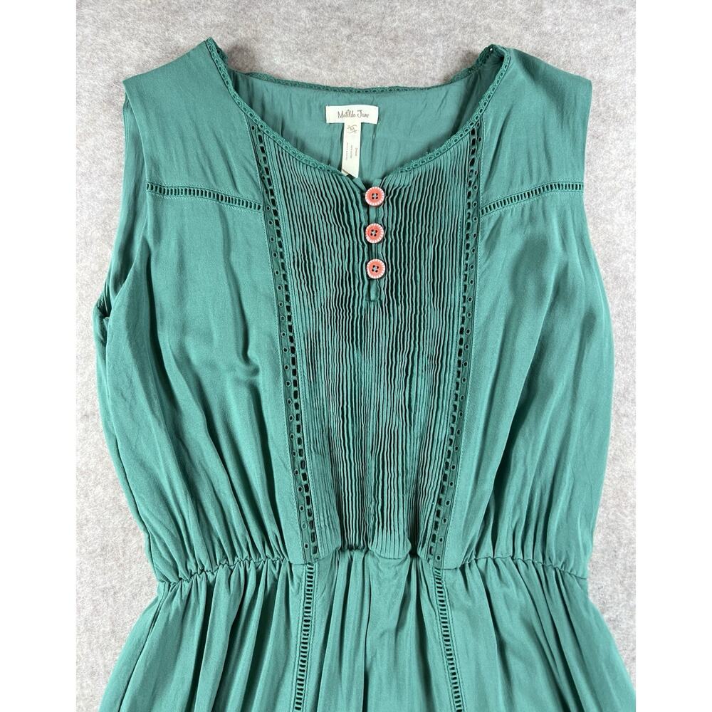 Matilda Jane Green Down In The Valley Mama Boho Prairie Lace Maxi Dress Sz M - Picture 4 of 10